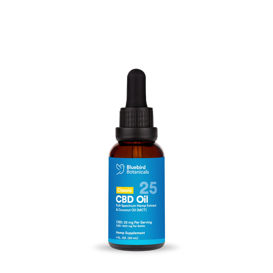 Bluebird Botanicals 1 oz 25 mg Classic CBD Oil