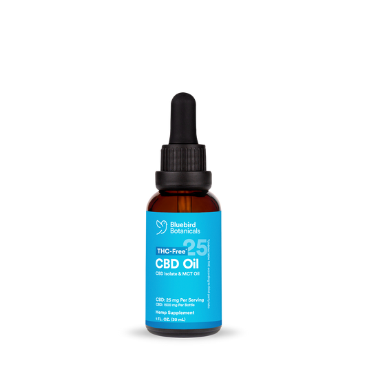 THC Free* CBD Oil (25 mg/serving) 1oz - $49.95 Bluebird Botanicals 