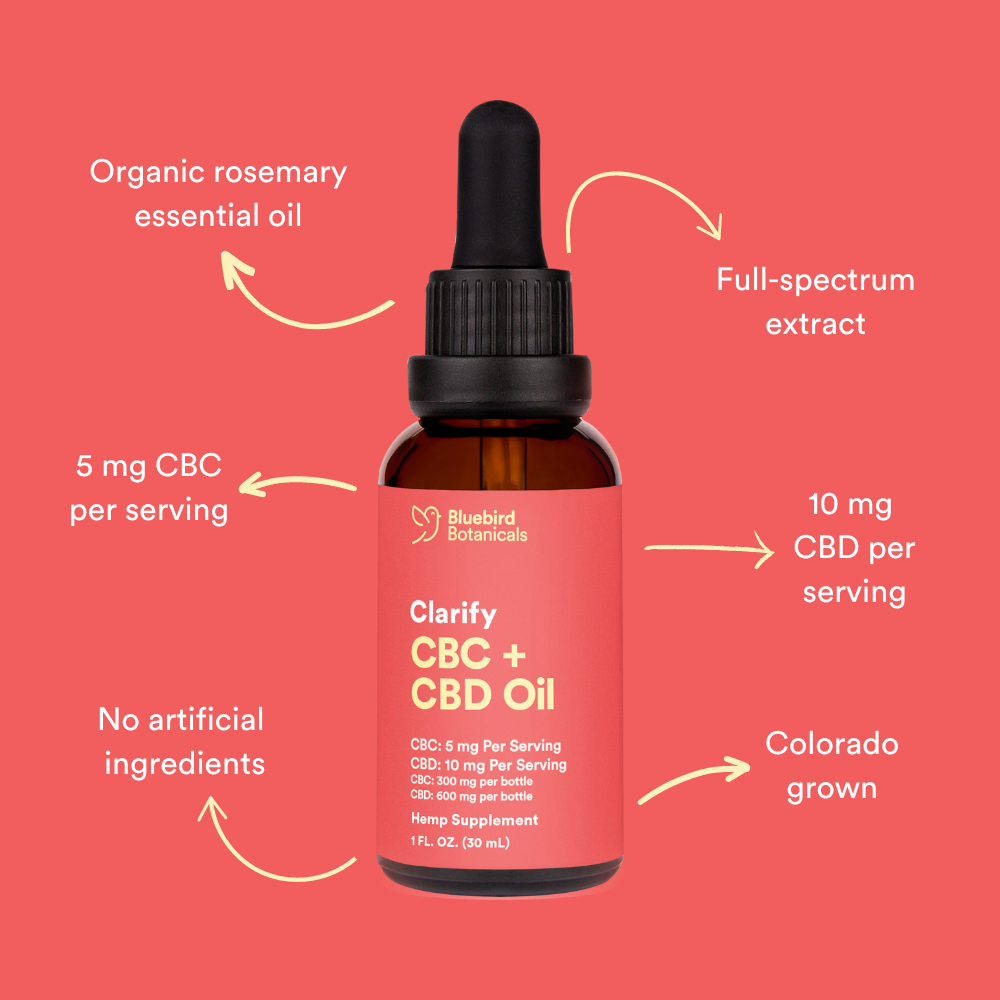 Clarify CBC + CBD Oil Bluebird Botanicals