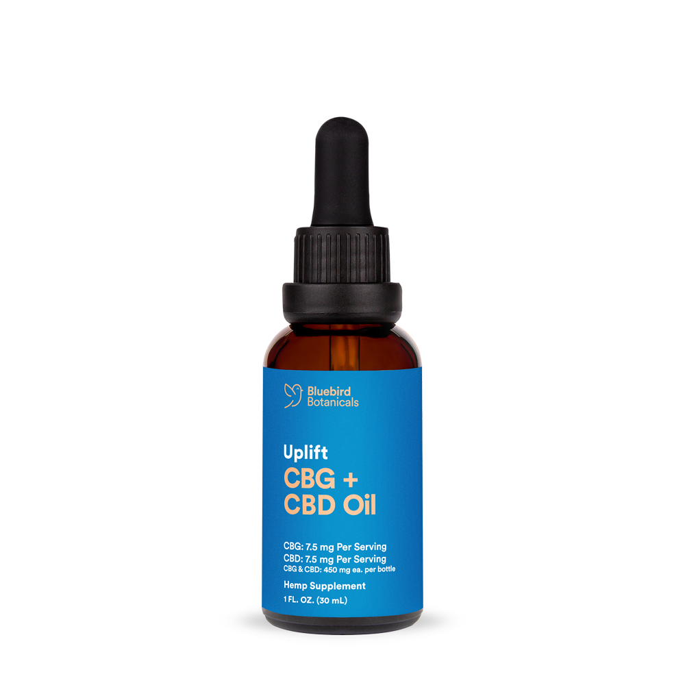 Uplift CBG + CBD Oil For Energy & Focus 1 oz. $44.95 Bluebird Botanicals